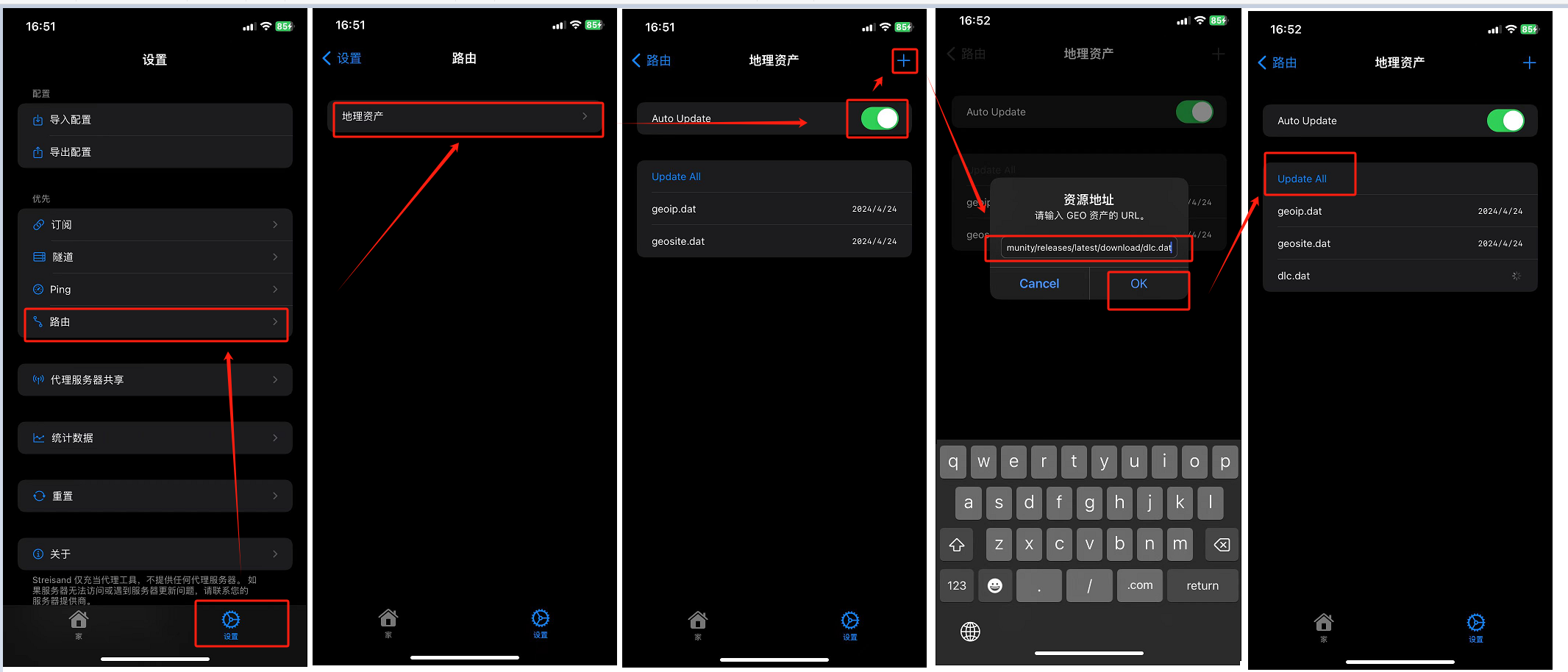Streisand  更新和增加路由资产